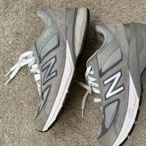 New Balance Gray and White Sneakers 8W